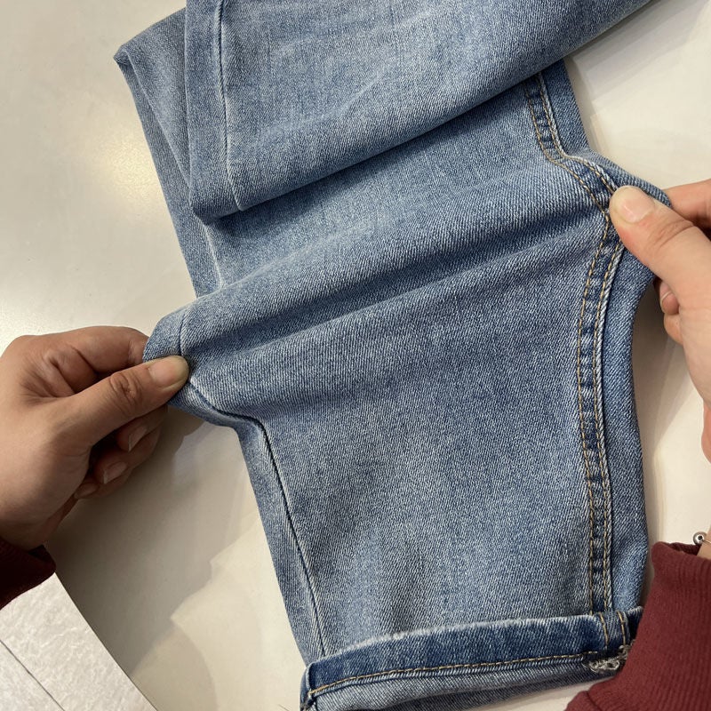Autumn 2023 New Women'S Jeans Blue Slimming Trendy High-Waisted Stretch Casual Carrot Harem Dad Pants - Image 3