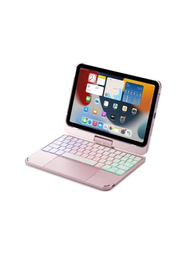 general 7-Color Backlit Keyboard Case, Compatible with iPad Mini 7 8.3-inch (2024 Release) (Model: A2995, A2996), Magnetic Levitation Keyboard with Touchpad