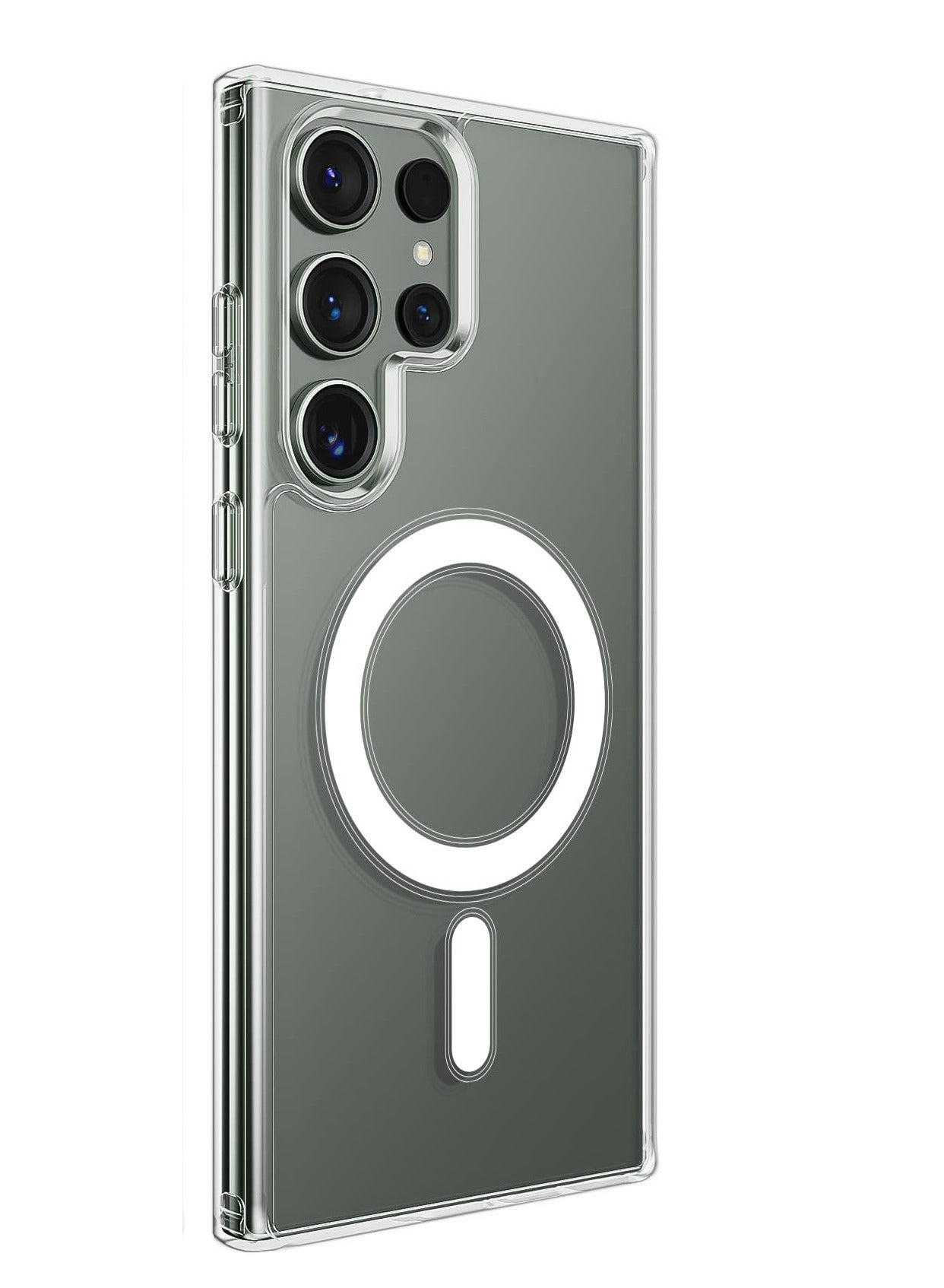Galaxy S22 Ultra Case, Clear Magnetic Case with Built-in Magnets Compatible with MagSafe, Crystal Clear Slim Soft TPU Cover for Samsung Galaxy S22 Ultra 6.8"- Clear