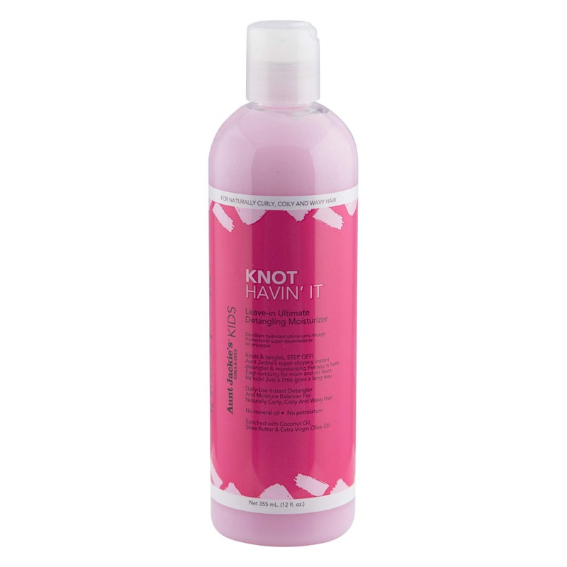 Aunt Jackie's Kids Knot Havin' It Leave-In Ultimate Detangling Hair Moisturizer for Naturally Curly, Coily and Wavy Hair, 12 oz - Image 1