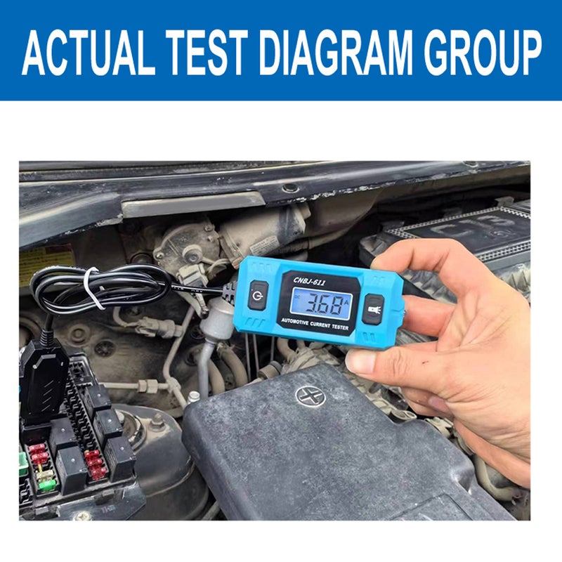 Automobile Current Tester with Backlight LCD Display LED Light Car Gauge for Current Detection - Image 3