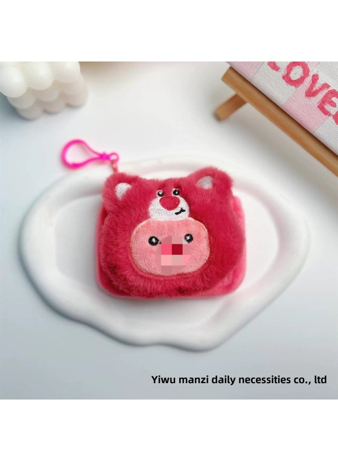 Cute Capybara Long Bag Plush Coin Purse Pendant Kt Yugui Pacha Storage Long Wallet-Specifications:Strawberry Bear Long Bag-Color:Long 8.5 * Wide 11.5cm - Image 1