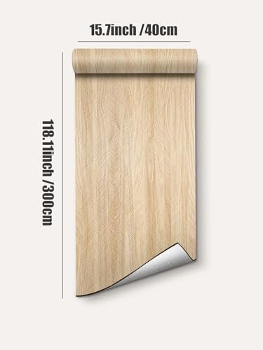 Chejiaye Wood Grain Peel and Stick 3D Wall Panel -15.75"x118"Soundproof Self-Adhesive Wall Sticker, Removable Thick PVC Slat Contact Paper for Kitchen Bedroom,Ceiling Wall Decoration (Log Color) - Image 4