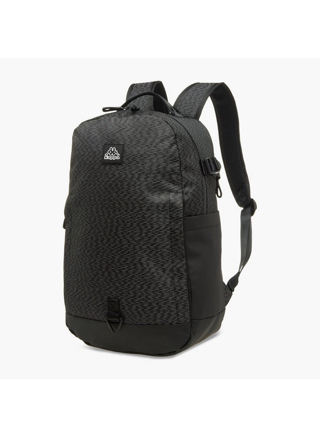 Kappa Unisex Logo Applique School Backpack with Zip Closure - 15x31x47 cm - Image 2