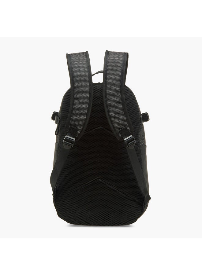 Kappa Unisex Logo Applique School Backpack with Zip Closure - 15x31x47 cm - Image 4