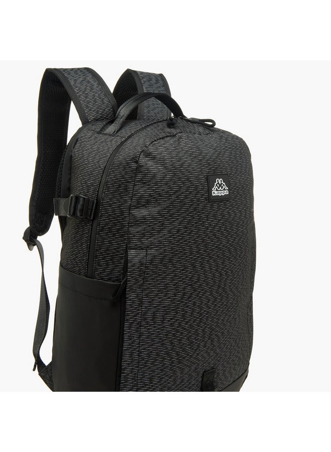 Kappa Unisex Logo Applique School Backpack with Zip Closure - 15x31x47 cm - Image 5