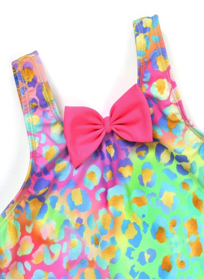 PinkSheep Girls Swimsuit One Piece Bathing Suit for Toddler, UPF 50+ Quick Dry Stretchy, Age 2-3 Years, Pink Leopard - Image 3