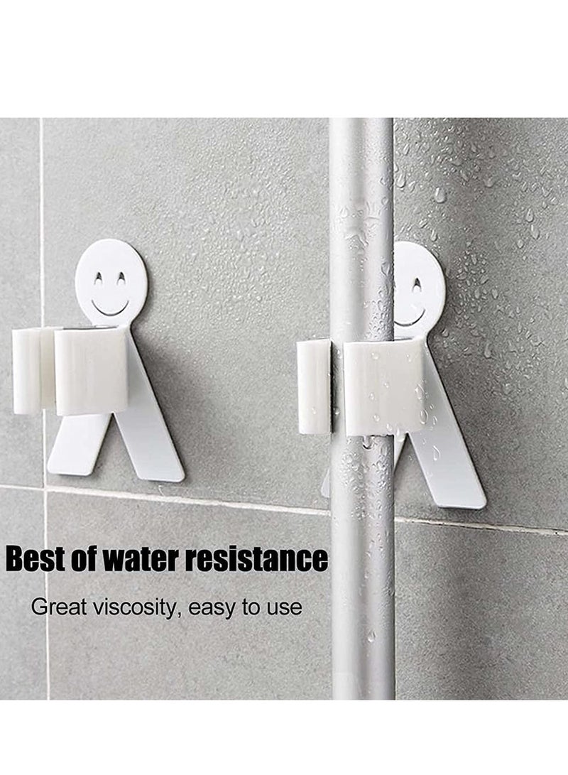 Generic 3pcs Mop Broom Holder Human Shape Broom Hanger Rack Wall Mounted Organizer Tidy Cleaner Brush Storage for Garage Garden Home Kitchen Supplies Accessories - Image 4
