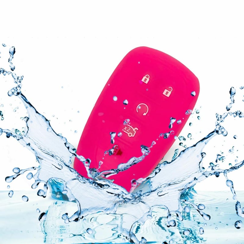 Autobase Silicone Key Fob Cover for Chevy Malibu Camaro Trax Traverse Trailblazer Sonic Cruze Blazer Volt Equinox Spark | Car Accessory for Chevrolet | Key Protection Case 2 Pcs (Black & Pink) - Image 5