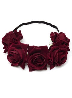 7Cm/2.76Inch Rose Flower Crown Elastic Headband Hair Band Festival Hair Garland Wedding Headpieces (Red Wine) - pzsku/Z354A0D8097BCC8694DB9Z/45/_/1735567081/f9dc8181-aace-4606-b2ed-c6c60e7ee15f