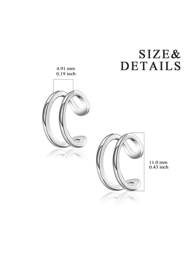 YFN Ear Cuff Wrap Earrings 925 Sterling Silver Non Pierced Cartilage Earring For Women Jewelry Gifts - Image 3