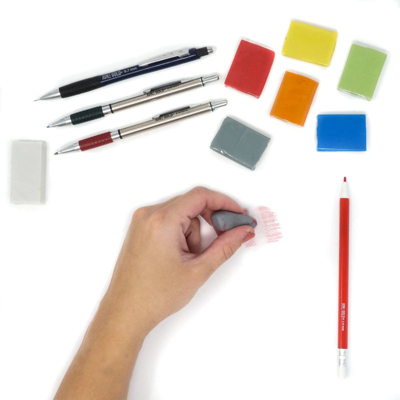 June Gold Kneaded Rubber Erasers, Gray, 6 Pack - Blend, Shade, Smooth, Correct, and Brighten Your Sketches and Drawings - Image 2