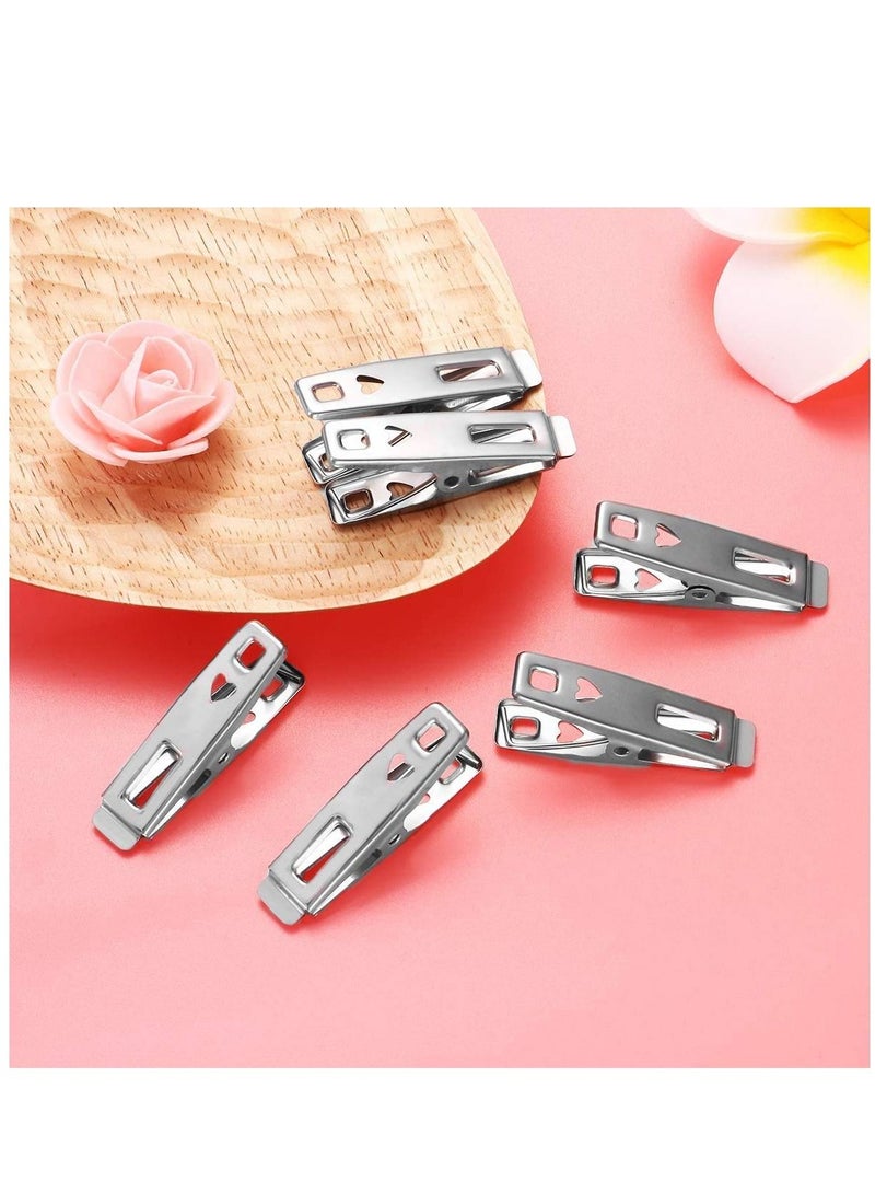 KASTWAVE 40pcs Stainless Steel Clothes Pegs Metal Clips Socks Clips Clothes Pins Multifunctional Clothing Clamps - Image 4