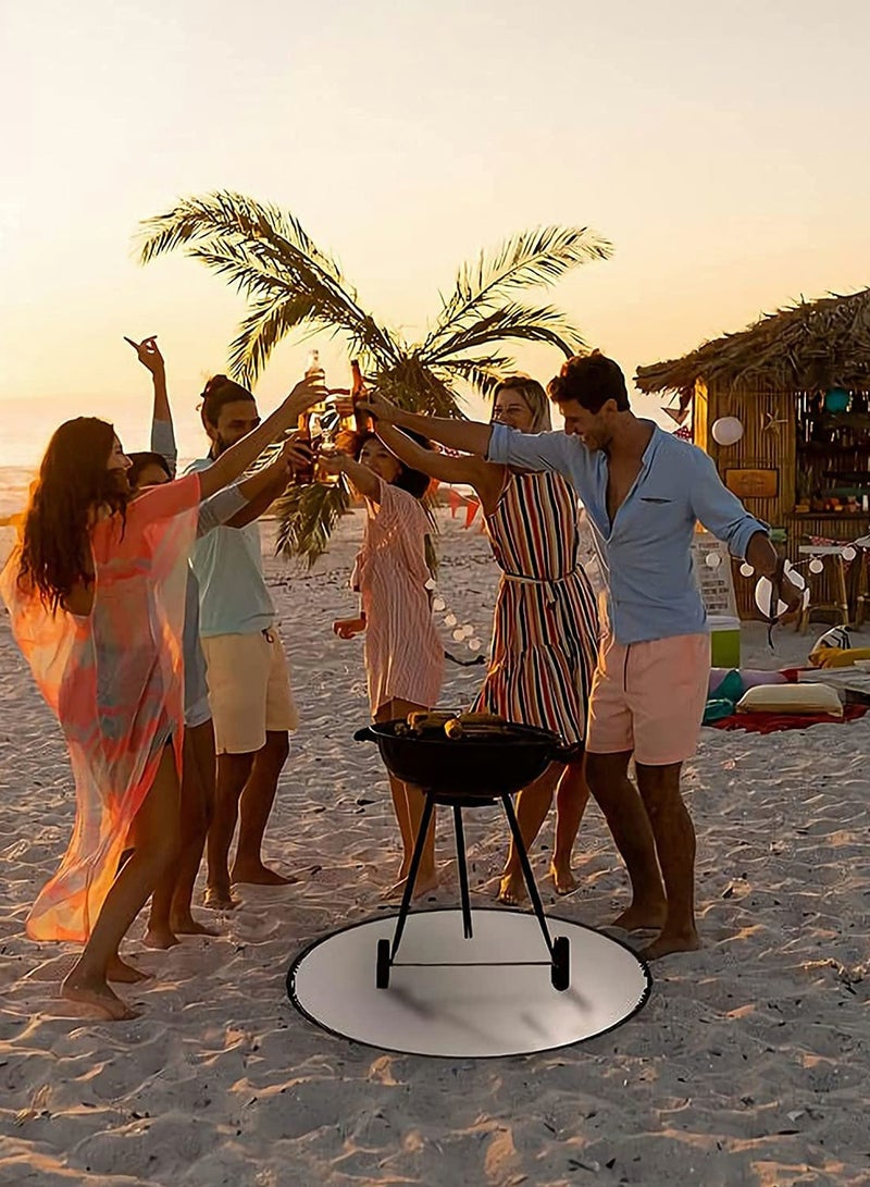 KASTWAVE Fire Pit Mat 24 Inch, Outdoor Fireproof Round Fire Pit Mat - Image 2