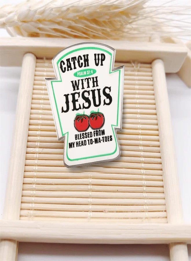 GuDeKe Catch Up with Jesus Christian Lapel Pins - Image 3