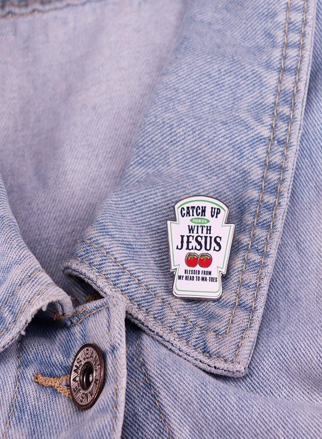 GuDeKe Catch Up with Jesus Christian Lapel Pins - Image 4