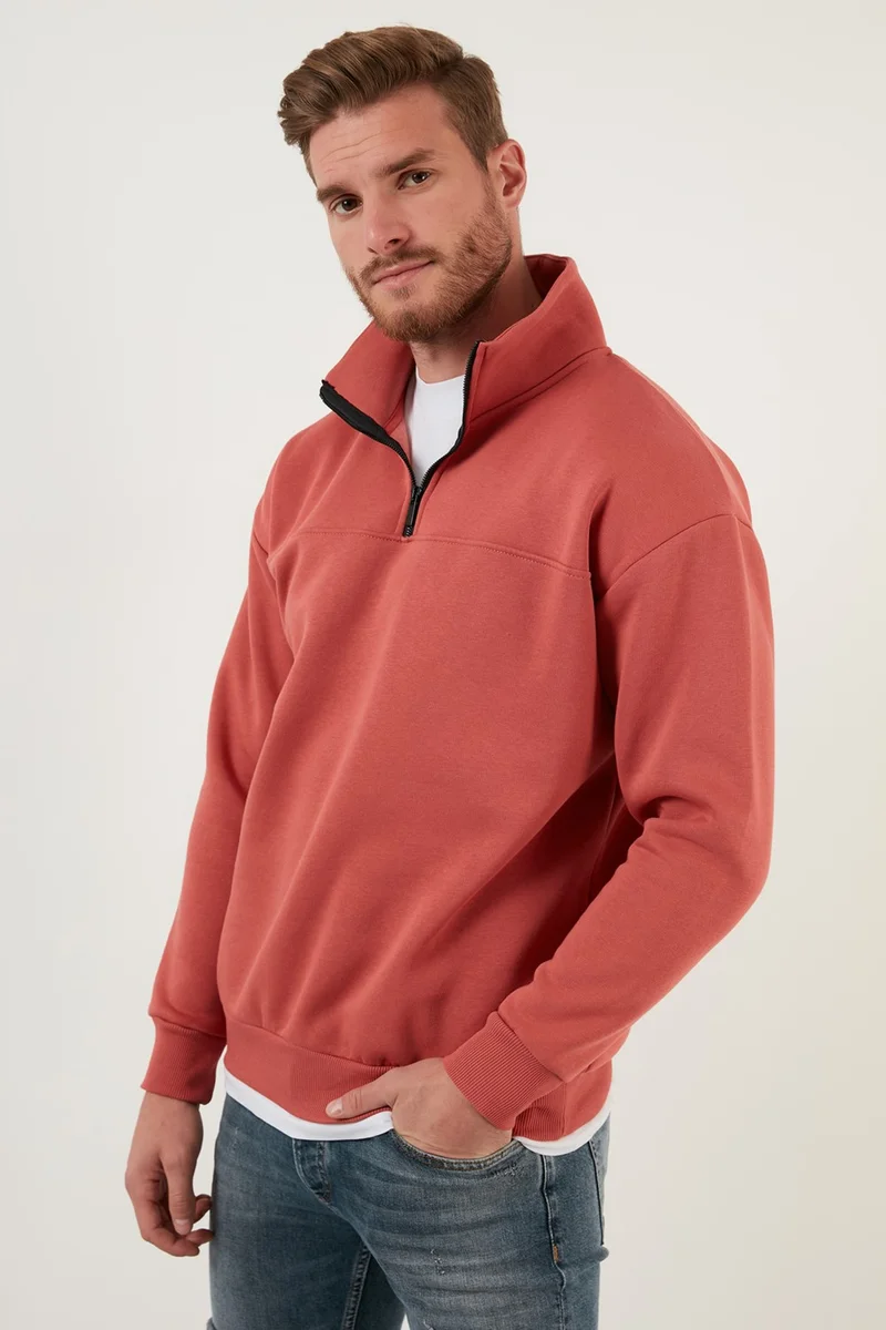 Buratti Regular Fit Cotton Lining Soft Raised Winter Sweat Men's Sweat 59053431