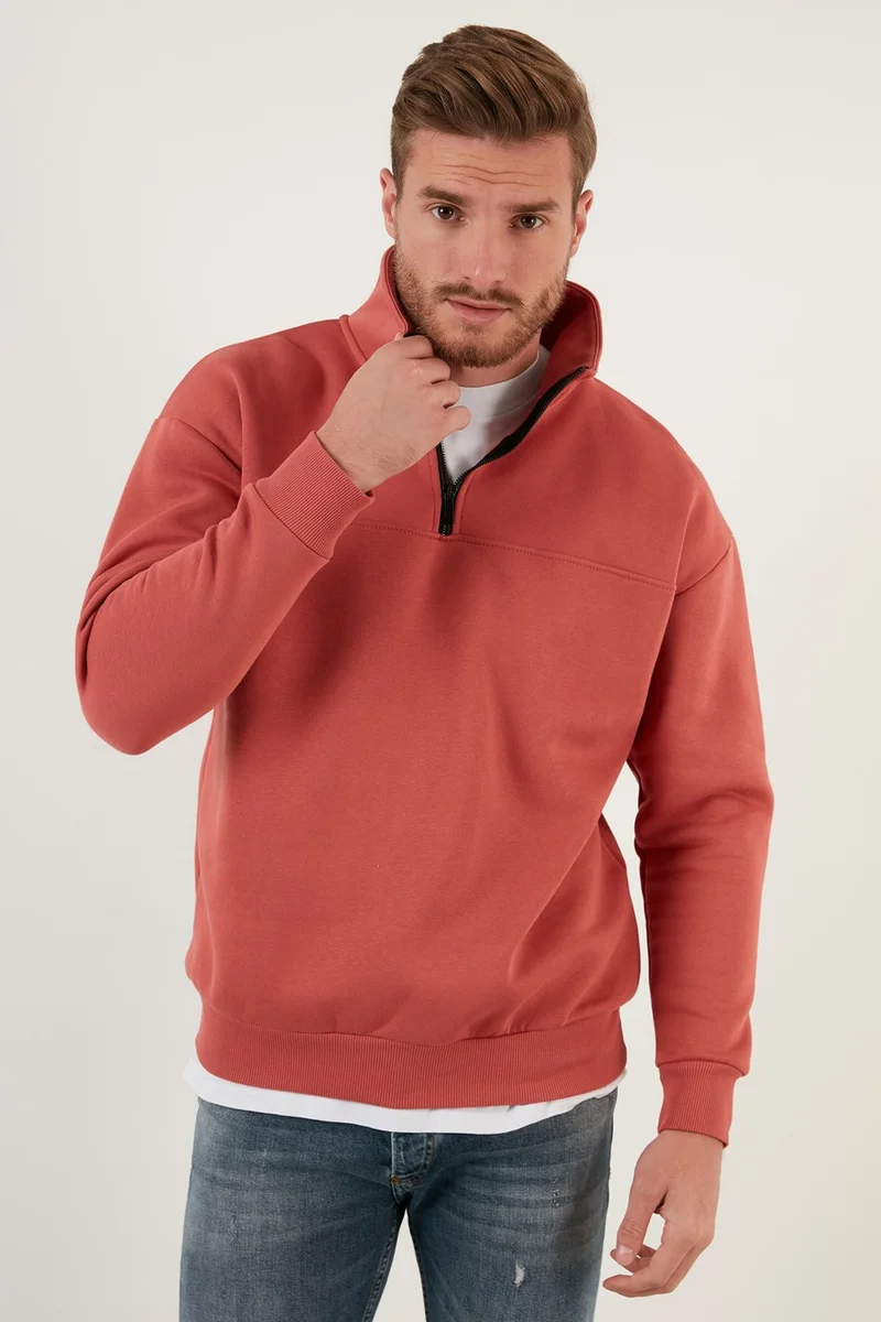 Buratti Regular Fit Cotton Lining Soft Raised Winter Sweat Men's Sweat 59053431