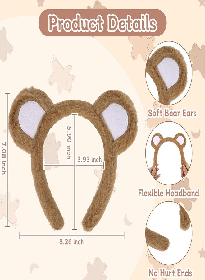 Amariver Bear Ears Headband for Women Cute Bear Hairband Bear Headbands Animal Cosplay Halloween Costume Headwear - Image 2