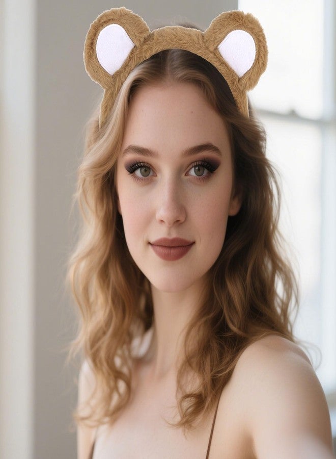 Amariver Bear Ears Headband for Women Cute Bear Hairband Bear Headbands Animal Cosplay Halloween Costume Headwear - Image 4