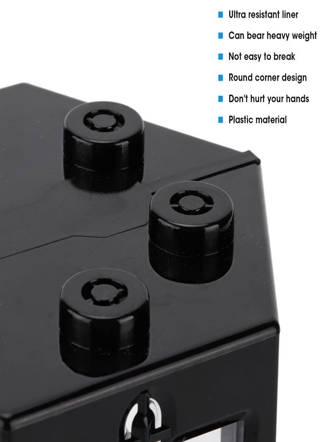 زيروديس مجموعة أدوات بدء تشغيل حوض أسماك بيتا من زيروديس، حوض أسماك صغير بدون زوايا تنظيف، شفاف تمامًا، مناسب للأطفال ومحبي أسماك البيتا، لتزيين المنزل والمكتب (أسود) - Image 4