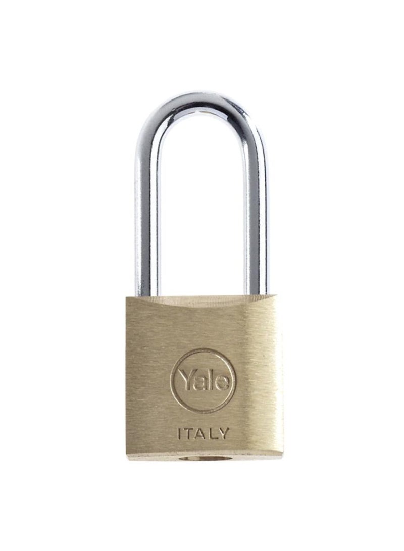 Yale Long Shackle Brass Padlock 2 5 cm