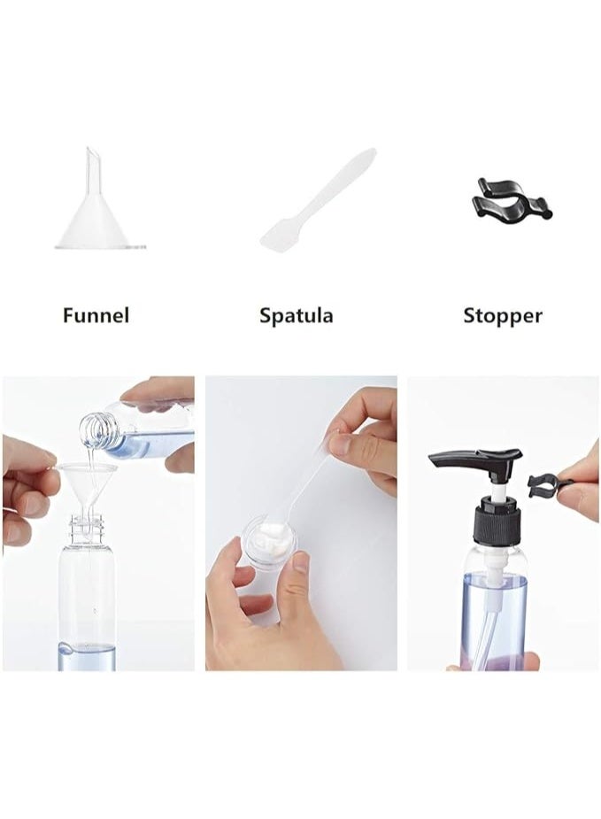 عبوات صغيرة الحجم لمستحضرات التجميل مع حقيبة أدوات تجميل للسوائل، مانعة للتسرب ومعتمدة من إدارة أمن النقل الأمريكية (TSA) كحقيبة يد على متن الطائرة، للرجال والنساء - Image 2