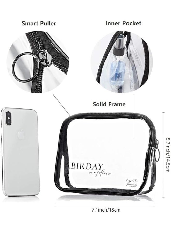 عبوات صغيرة الحجم لمستحضرات التجميل مع حقيبة أدوات تجميل للسوائل، مانعة للتسرب ومعتمدة من إدارة أمن النقل الأمريكية (TSA) كحقيبة يد على متن الطائرة، للرجال والنساء - Image 5