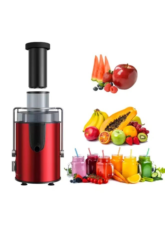 Denx Electric Juicer Machine 800W For Fruits and Vegetables, Powerful Centrifugal Juice Extractor with Wide Mouth Feed Chute, 500ml Capacity, Stainless Steel Filter – Red/Black (Model DX2071) - Image 5