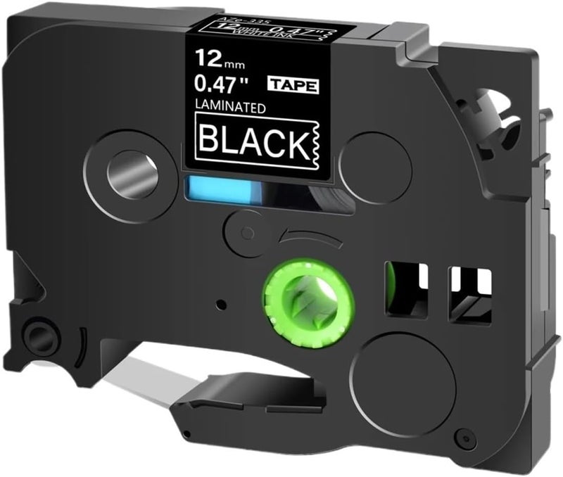 1 قطعة من شريط TZ المتوافق مع خرطوشات التسمية بأحجام 9mm، 12mm، 18mm، 211، 221، 231، 251 (شريط تسمية أبيض على أسود، طول 24mm) - Image 1