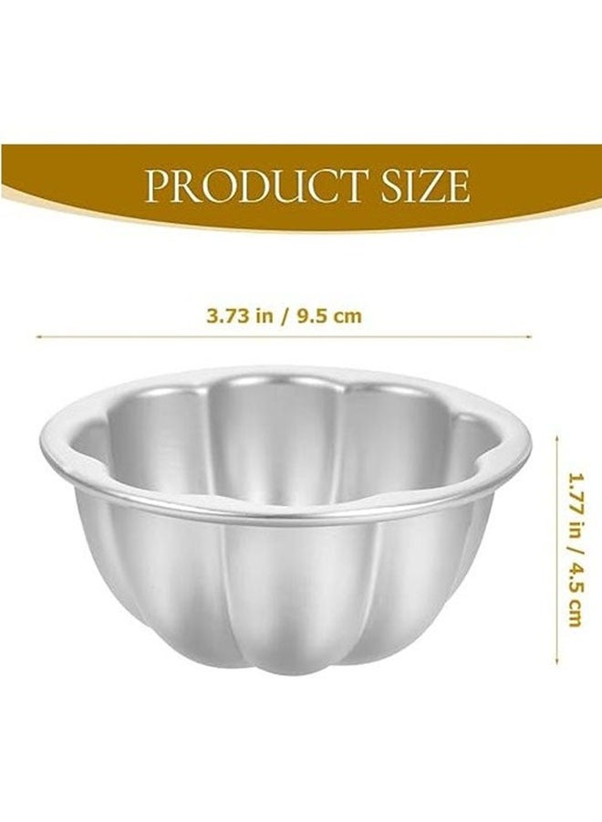 Realfrog MasterGold 9cm Aluminum Reusable Cream Caramel Dessert Serving Molds | Oven Safe | Pudding, Creme Brulee, Custard Cups, Desserts | Jelly Cupcake Muffin Molds (12)  - Image 4