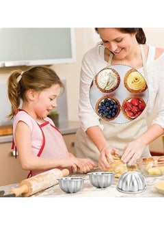 Realfrog MasterGold 9cm Aluminum Reusable Cream Caramel Dessert Serving Molds | Oven Safe | Pudding, Creme Brulee, Custard Cups, Desserts | Jelly Cupcake Muffin Molds (12)  - Image 3