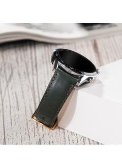 Vagave Genuine Leather Watch Band 20mm 22mm 24mm Nacar Fossil Diesel Lacoste Casio Armani Tissot Polo Classic Watch Band Leather Strap Green  - Image 5