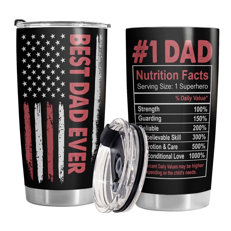 34HD Dad Travel Mug Stainless Steel 20 fl oz Double Wall Leak Proof BPA Free