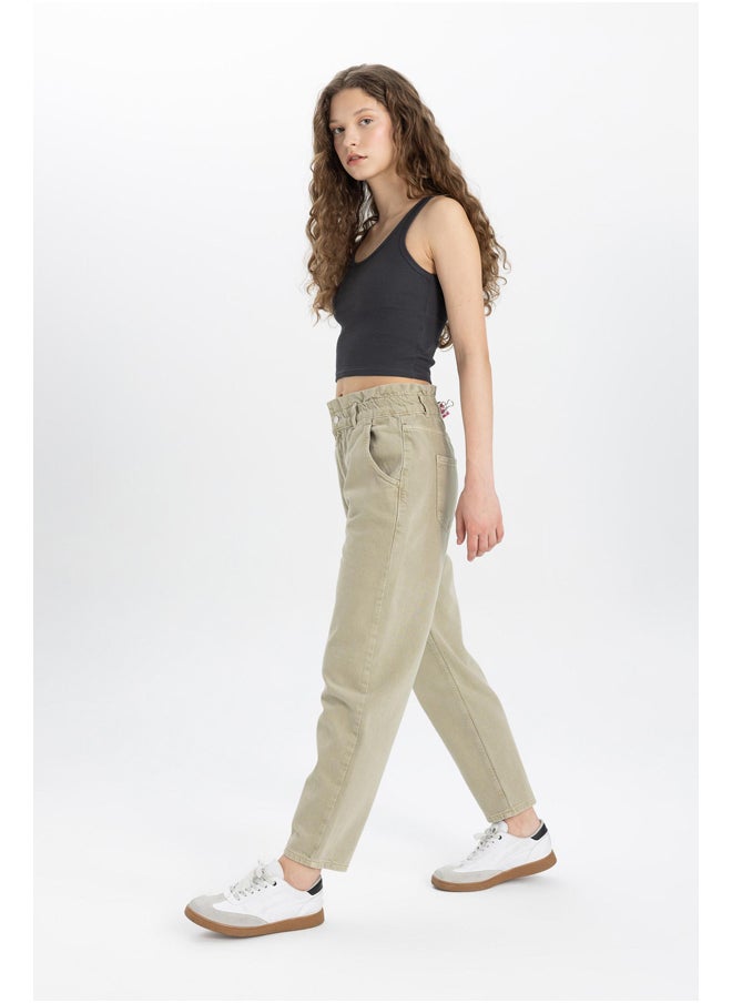 DeFacto - Woman Paperbag Denim Trousers - Image 1
