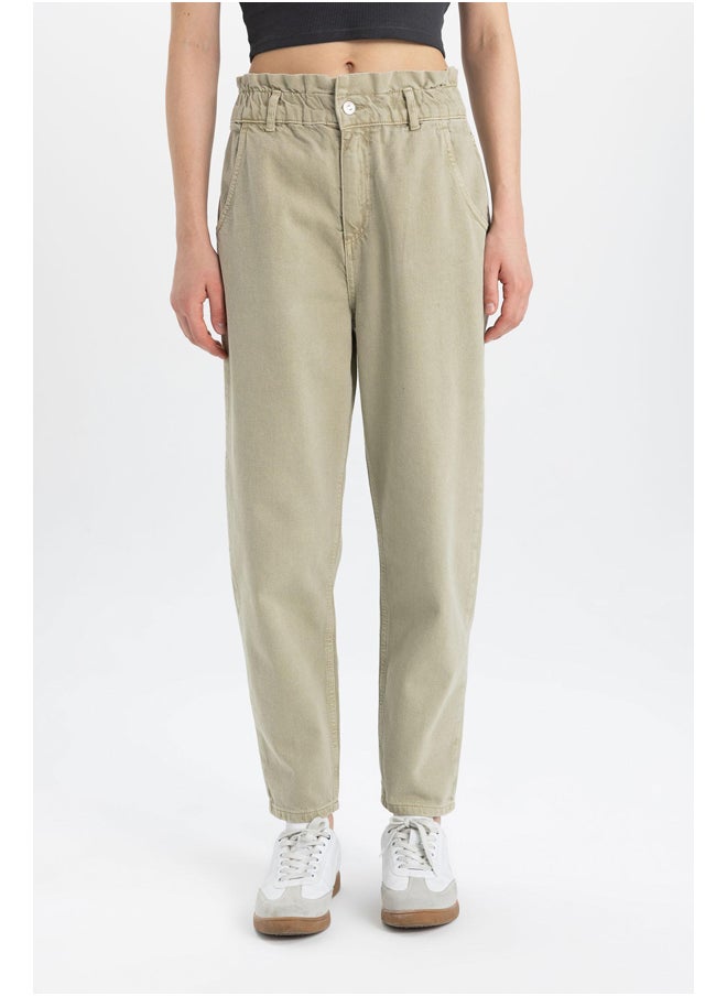 DeFacto - Woman Paperbag Denim Trousers - Image 1