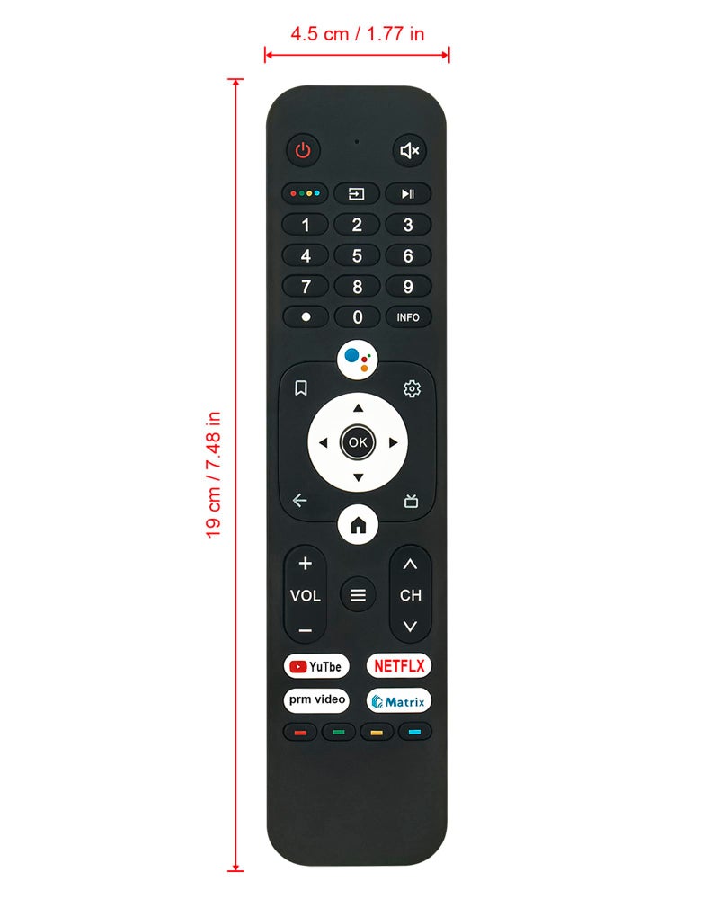 Vinabty HTR-U31 Replace Voice Remote Control fit for Haier LED 4K Android TV H32K66G H75P7UX H65P7UX H55P7UX H50P7UX H43P7UX H43K800UX H43K800FX H32K800X C32K6G H32K66GH H65K66UG H55K66UG H50K66UG H43K66UG - Image 4