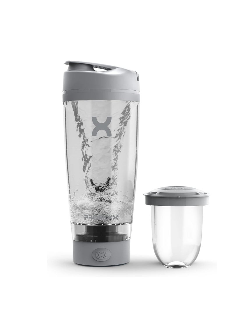 PROMIXX Pro Shaker Bottle | Rechargeable, Powerful For Smooth Protein Shakes | Includes Supplement Storage - Bpa Free | 20Oz Cup (Cool Gray) - Image 5