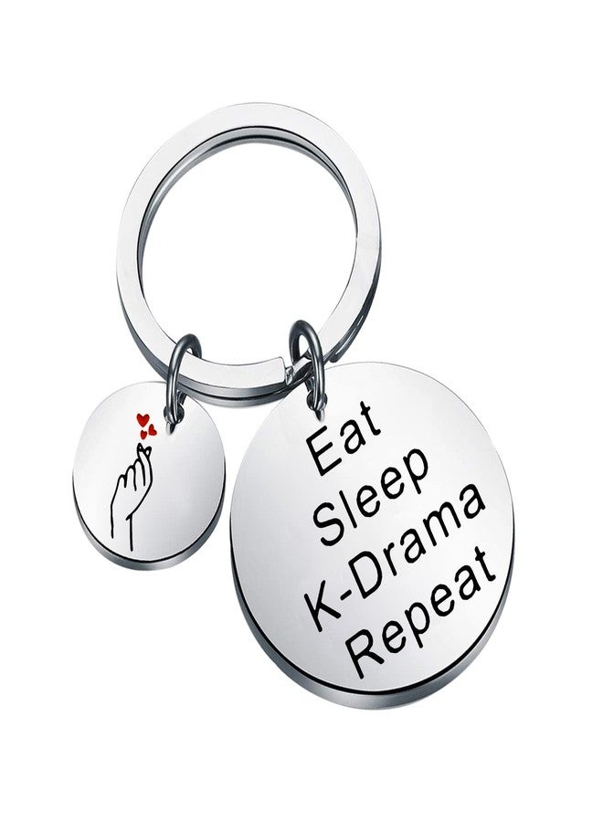 SEIRAA K-Drama Keychain Korean Drama Fan Gift Eat Sleep K-Drama Funny Korean Drama Lovers Jewelry (K-Drama Keychain) - Image 1