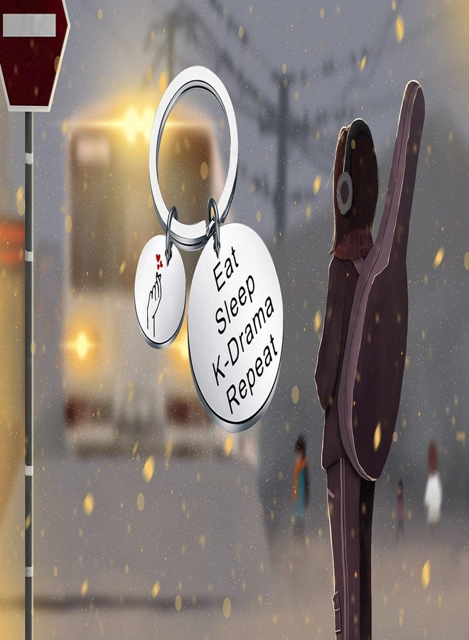 SEIRAA K-Drama Keychain Korean Drama Fan Gift Eat Sleep K-Drama Funny Korean Drama Lovers Jewelry (K-Drama Keychain) - Image 5