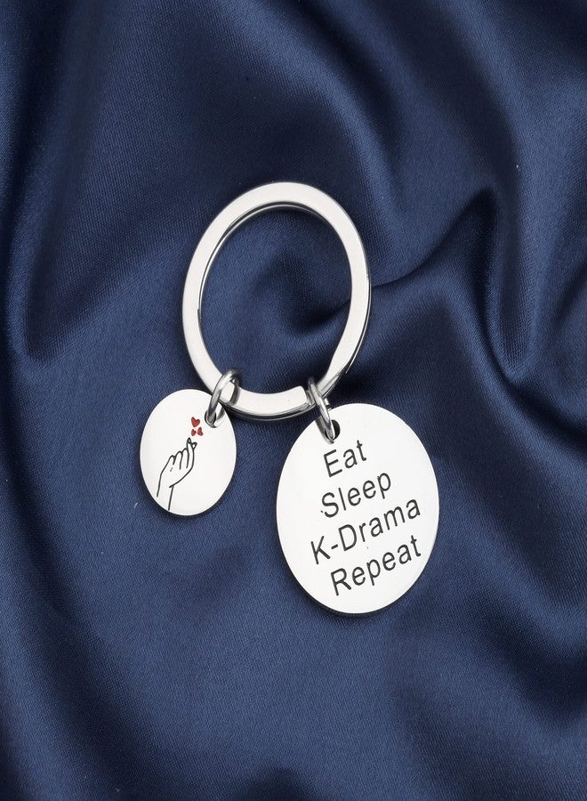 SEIRAA K-Drama Keychain Korean Drama Fan Gift Eat Sleep K-Drama Funny Korean Drama Lovers Jewelry (K-Drama Keychain) - Image 3