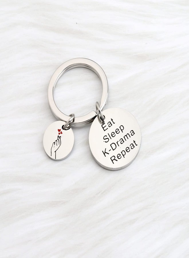 SEIRAA K-Drama Keychain Korean Drama Fan Gift Eat Sleep K-Drama Funny Korean Drama Lovers Jewelry (K-Drama Keychain) - Image 4