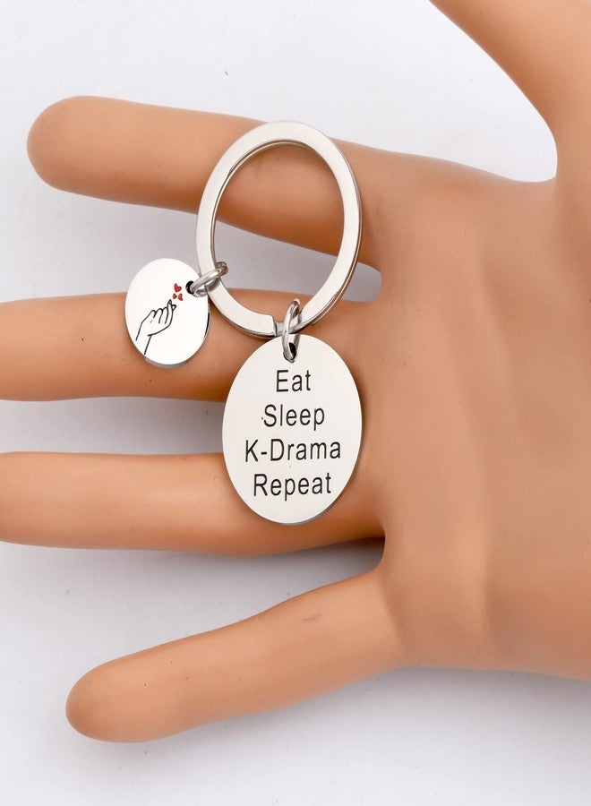 SEIRAA K-Drama Keychain Korean Drama Fan Gift Eat Sleep K-Drama Funny Korean Drama Lovers Jewelry (K-Drama Keychain) - Image 2