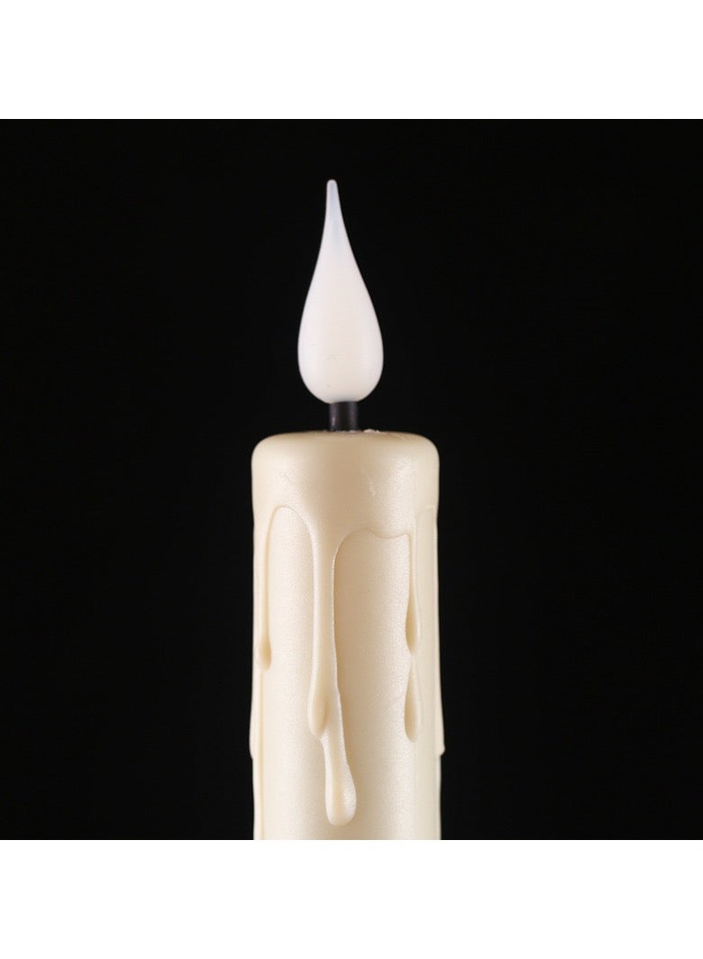 6 Pcs Flickering Flameless Tear Melted Wax Shape Taper Candles with Remote, LED Fake Candles for Dinner Party Decoration  - Image 4