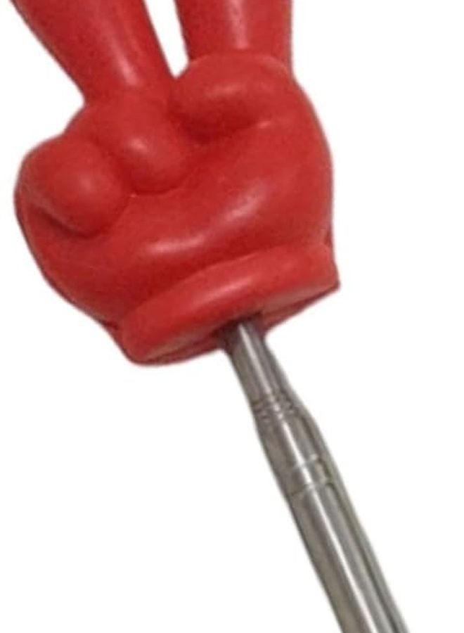 مؤشر المعلم القابل للسحب للفصول الدراسية والمؤتمرات والعروض التقديمية والتدريب مع إيماءة النصر الحمراء - Image 4