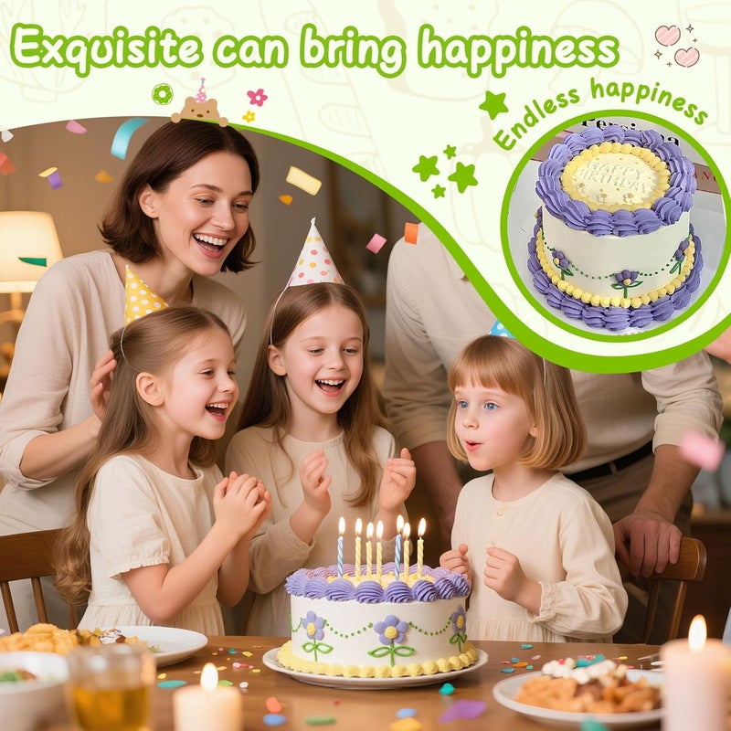 Suuker Large Piping Tips Set, Stainless Steel Frosting Piping Kit, 5 Pieces Pastry Cake Decorating Tips Baking Tools for Cookies Cupcake Decorating Kit (1A 1E 348 347 356) - Image 2