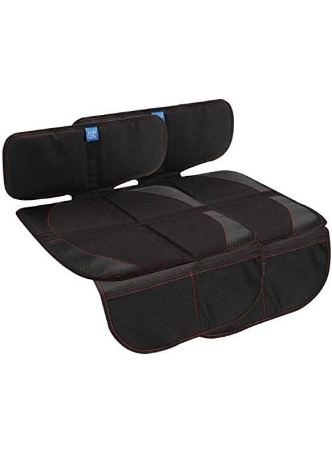 funbliss Car Seat Protector for Baby Child 2 Packs Black,Waterproof Seat Protector with Thickest Padding for Baby Car,Dog Mat,Cover Pad Protects Automotive Vehicle Leather - Image 2