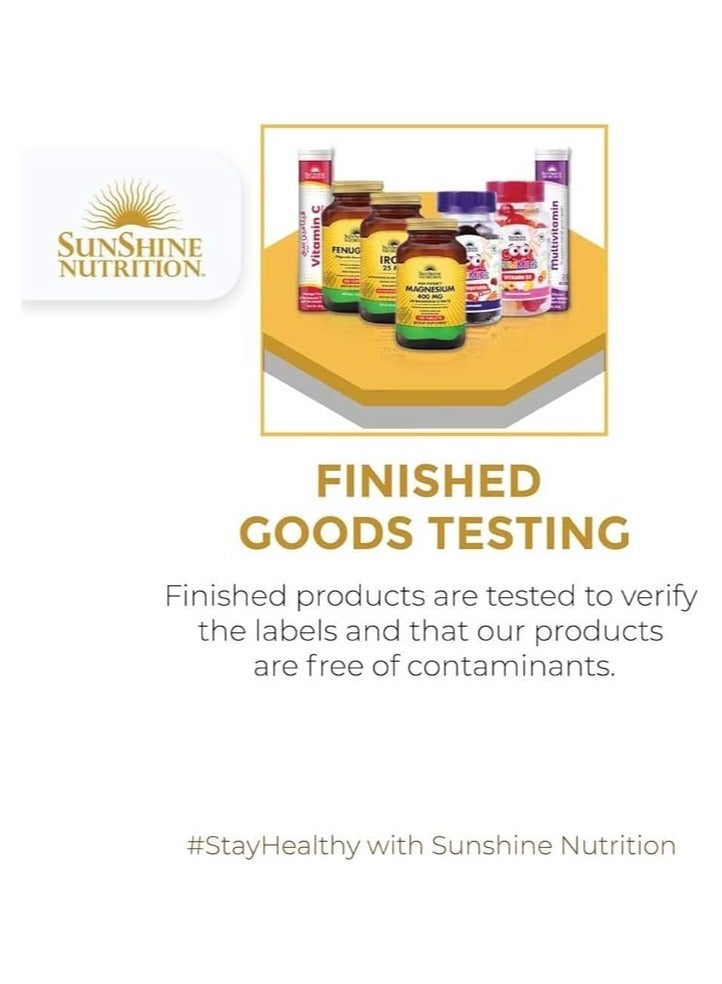 SUNSHINE NUTRITION CHROMIUM PICOLINATE 500MCG TABS 100 : 08339 - Image 4