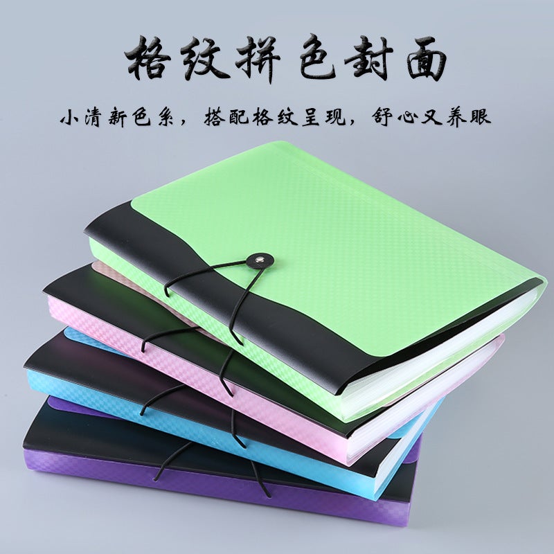 Two-In-One Organ Bag Folder 13 Grid Student Test Paper Organizing Storage Folder Office Data Classification File Package - Image 3