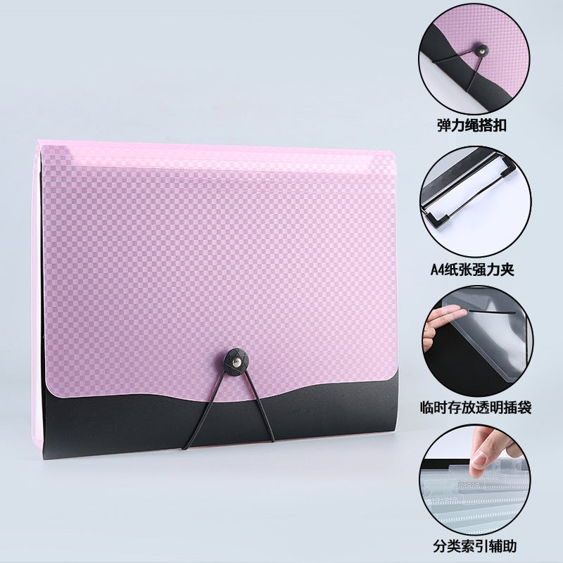 Two-In-One Organ Bag Folder 13 Grid Student Test Paper Organizing Storage Folder Office Data Classification File Package - Image 1